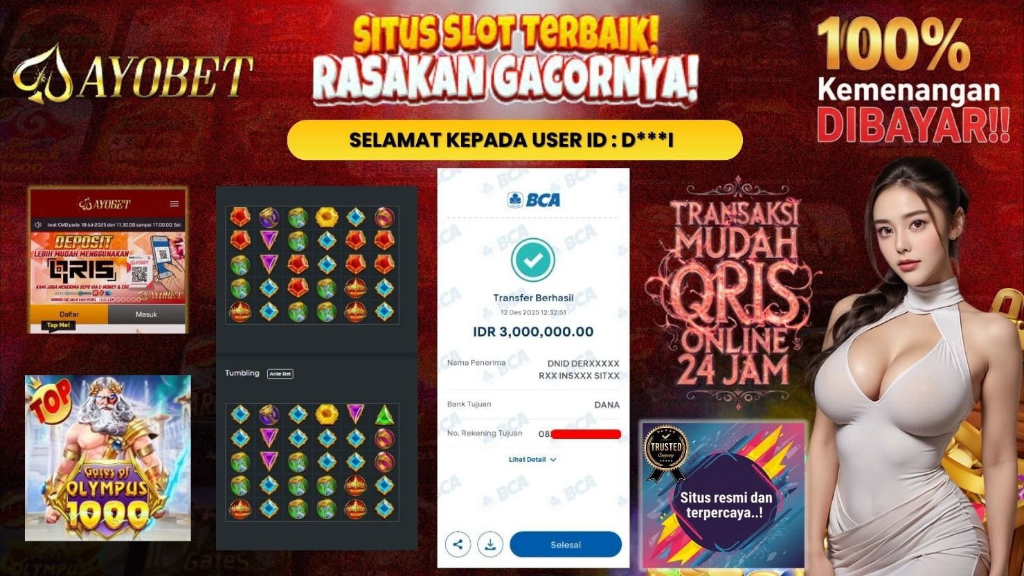 AYOBET JACKPOT SLOT GATES OF OLYMPUS 1000